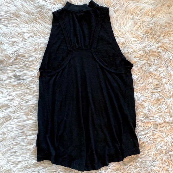 Free People We The Free Brisbane Knit Racerback Tank Black - Picture 10 of 11